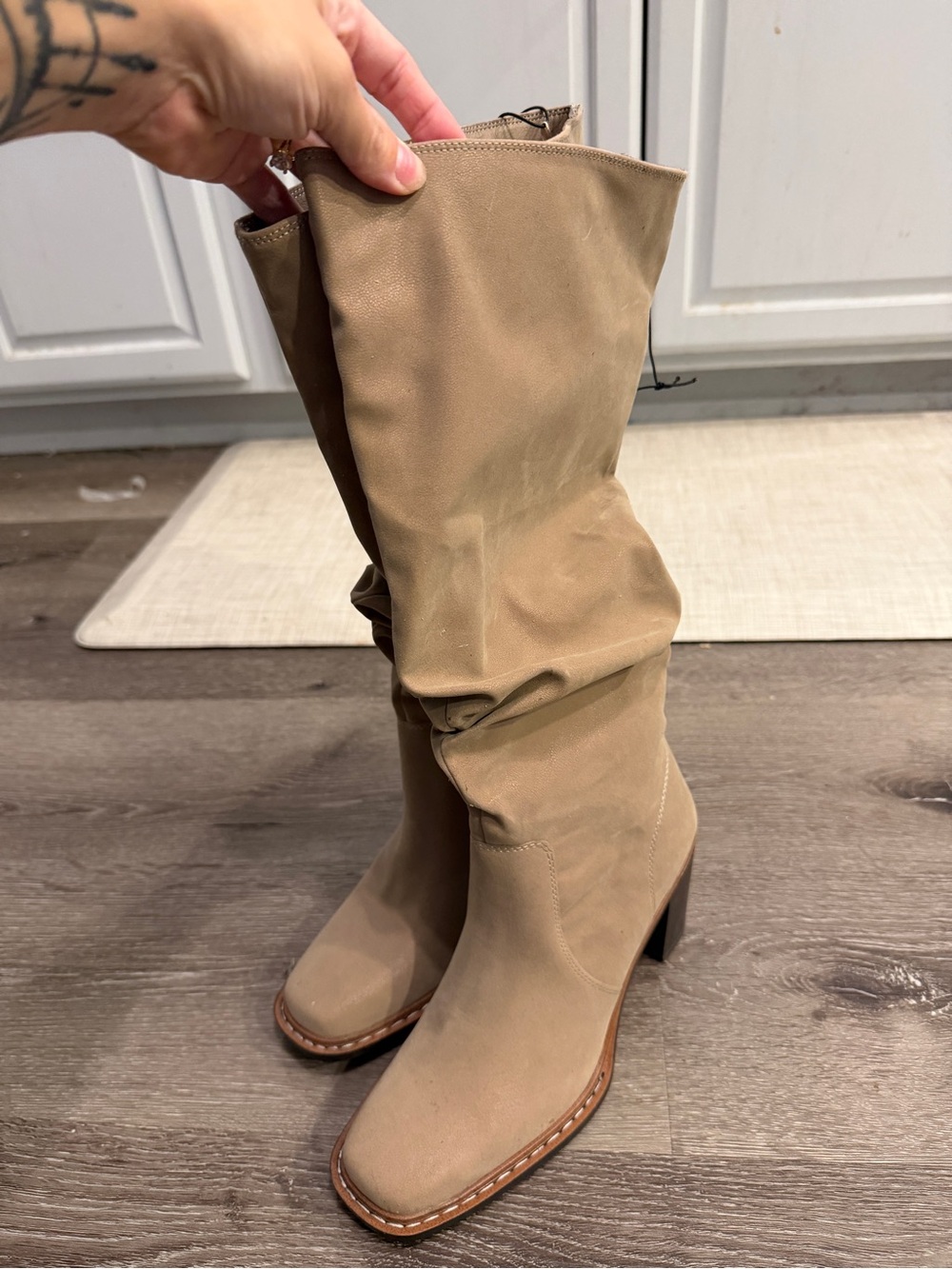NWT Maurice’s Tall Slouch Boot - Beige